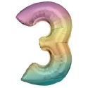 Ballon Alu Chiffre 3 Arc-en-Ciel 86 cm – Riethmüller