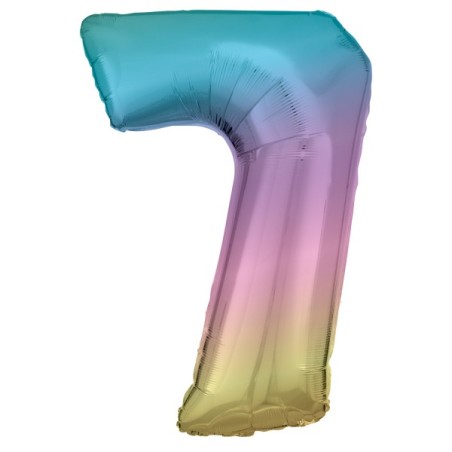 Ballon Alu Chiffre 7 Arc-en-Ciel 86 cm – Riethmüller