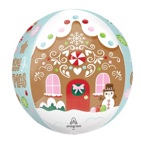 Ballon XL Orbz Noël GingerBread Baking Spirits Bright – Anagram