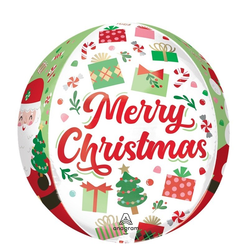 Ballon XL Orbz Noël Père Noël Vert & Rouge – Anagram