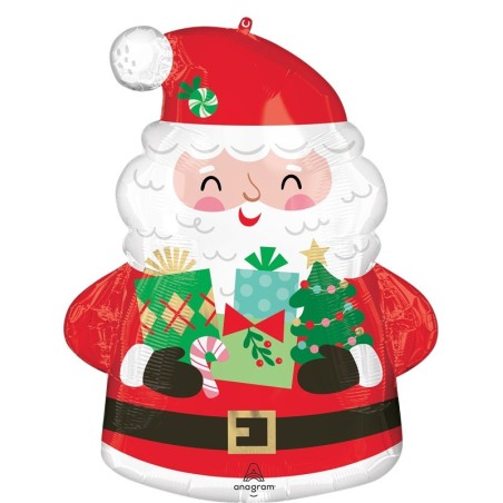 Ballon XL SuperShape Père Noël & Cadeaux – Anagram