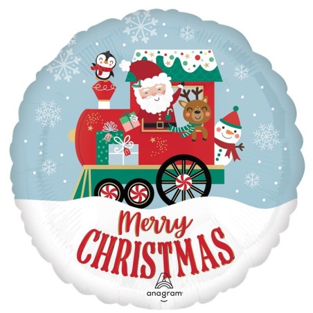 Ballon Rond Train North Pole Express Noël – Anagram
