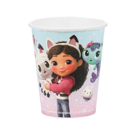 Gobelets en Papier Gabby’s Dollhouse – 250 ml – Lot de 6 – Party Deco