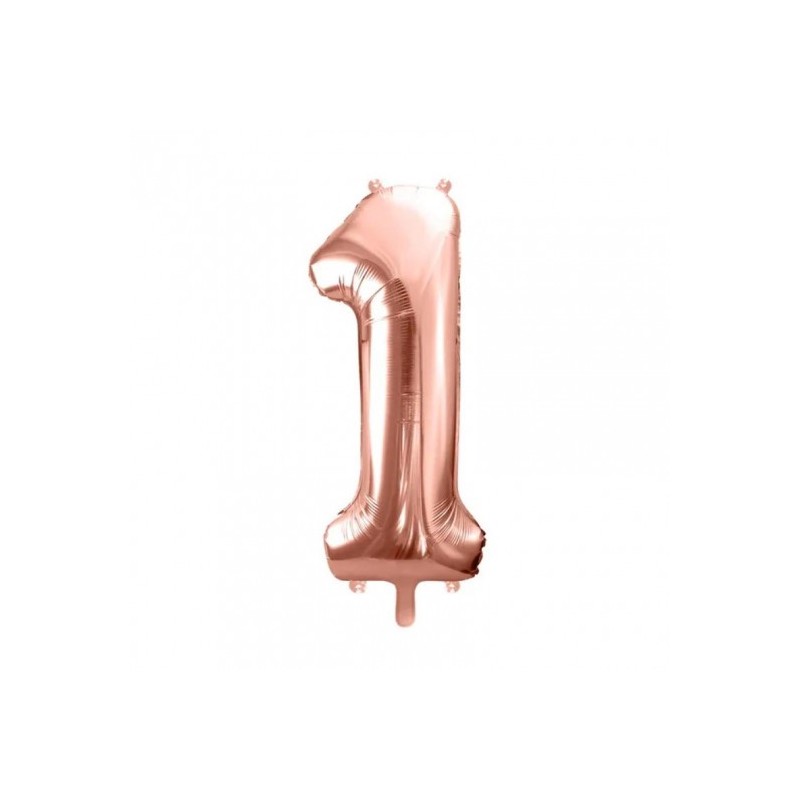Ballon Chiffre Aluminium Un 1 Rose Gold – PartyDeco