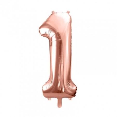 Ballon Chiffre Aluminium Un 1 Rose Gold – PartyDeco