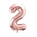 Ballon Chiffre Aluminium Deux 2 Rose Gold – PartyDeco