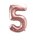 Ballon Chiffre Aluminium Cinq 5 Rose Gold – PartyDeco