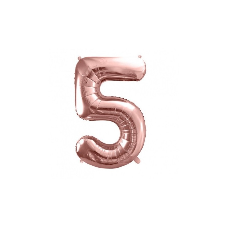 Ballon Chiffre Aluminium Cinq 5 Rose Gold – PartyDeco