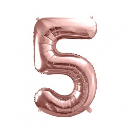 Ballon Chiffre Aluminium Cinq 5 Rose Gold – PartyDeco