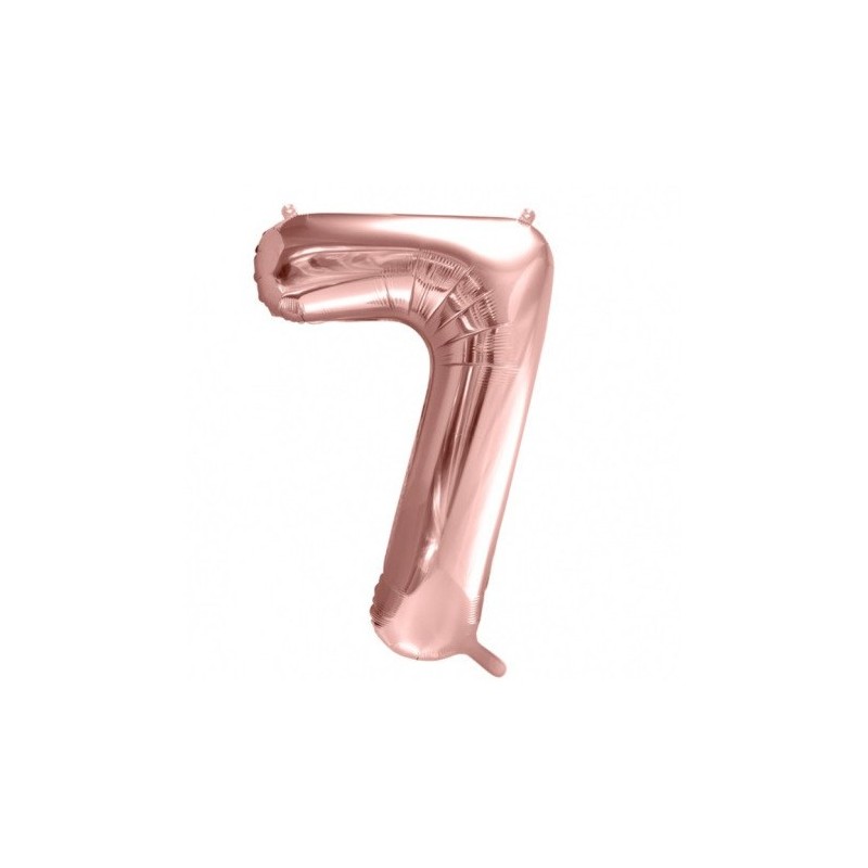 Ballon Chiffre Aluminium Sept 7 Rose Gold – PartyDeco