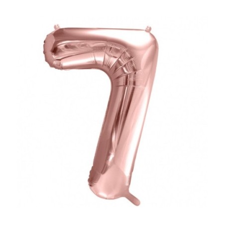 Ballon Chiffre Aluminium Sept 7 Rose Gold – PartyDeco