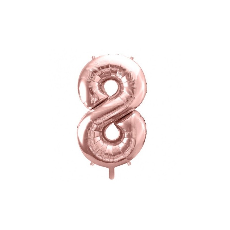 Ballon Chiffre Aluminium Huit 8 Rose Gold – PartyDeco