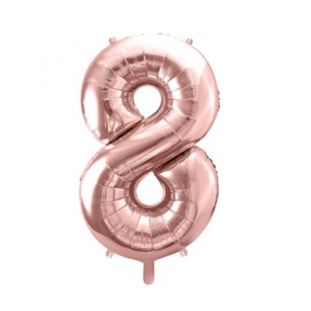 Ballon Chiffre Aluminium Huit 8 Rose Gold – PartyDeco