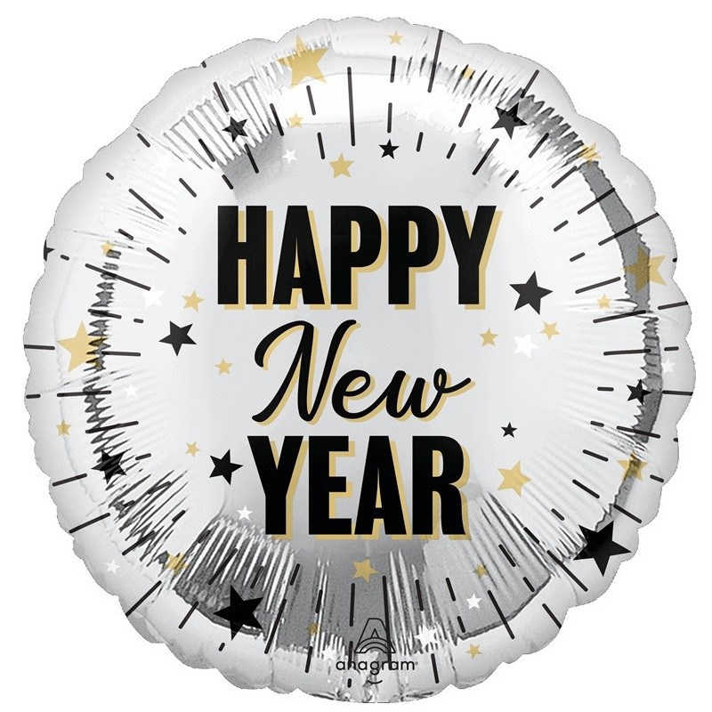 Alu standard rond argent Happy New Year - Anagram