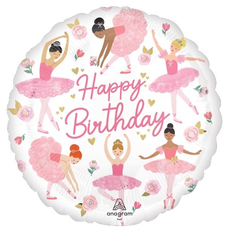 Ballon Alu Standard Happy Birthday Ballerines – Anagram
