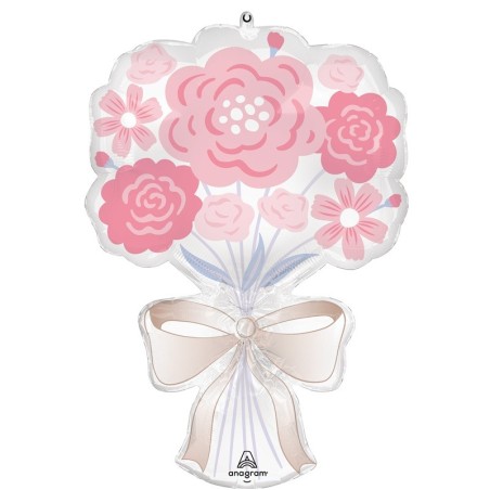 Ballon Alu SuperShape Bouquet de Fleurs Roses – Anagram