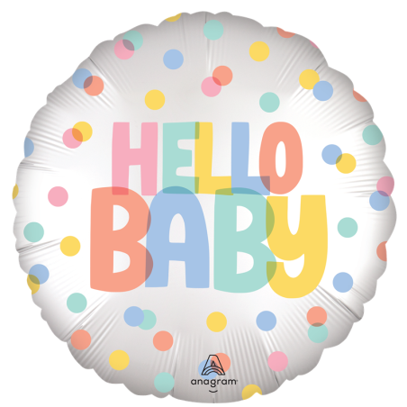 Ballon Alu Standard Rond Hello Baby – Anagram
