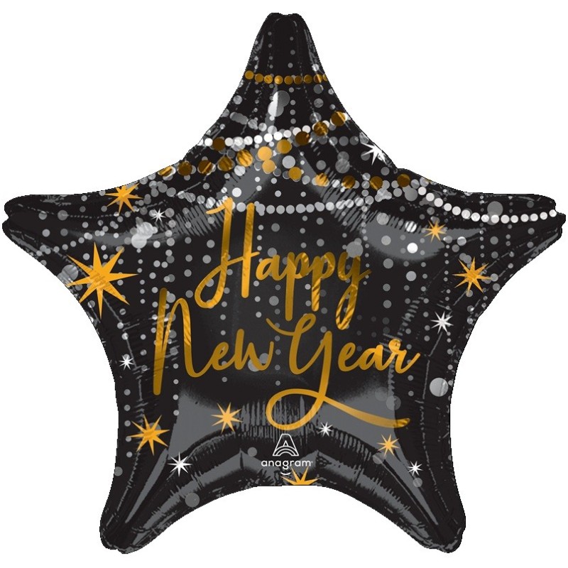 Ballon Alu Standard Étoile Noire Happy New Year – Anagram