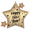 Ballon Alu SuperShape Étoile Dorée Happy New Year – Anagram