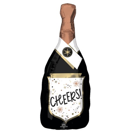 Ballon Alu SuperShape Bouteille Noire Cheers – Anagram