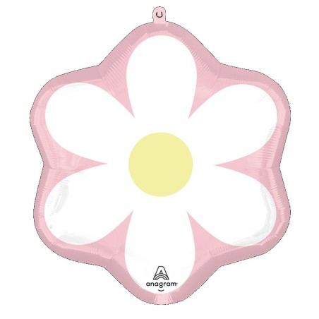 Ballon Alu SuperShape Fleur Rose et Jaune – Anagram