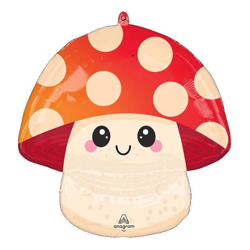 Ballon Alu SuperShape Champignon Rouge et Beige – Anagram