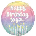 Ballon Alu Standard Rond Bougie Happy Birthday To You – Anagram