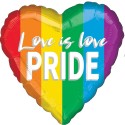 Ballon Alu Coeur Multicolore Love is Pride – Anagram