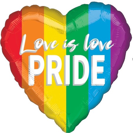 Ballon Alu Coeur Multicolore Love is Pride – Anagram