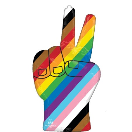 Ballon Alu SuperShape Peace Multicolore – Anagram