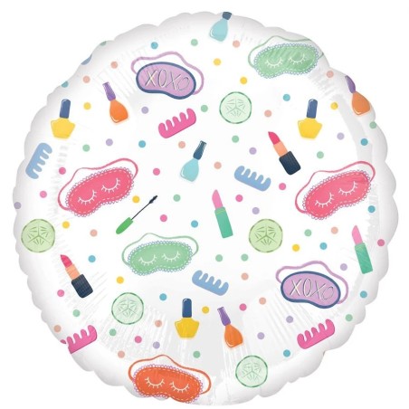 Ballon Alu Rond Motif Girly Spa – Anagram