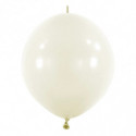 Petits Ballons latex  à queue  6" - 15CM LINK - blanc Frosty White