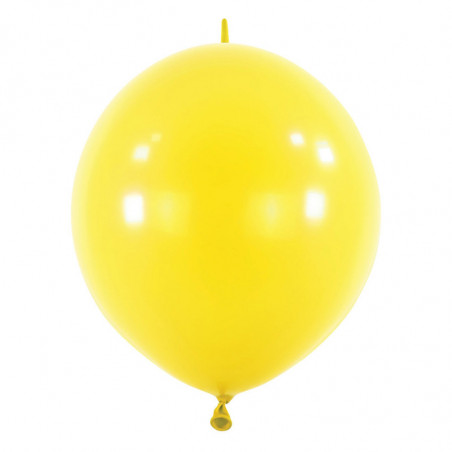 Ballons latex  à queue 12" - 30CM LINK - jaune Sunshine Yellow Anagram