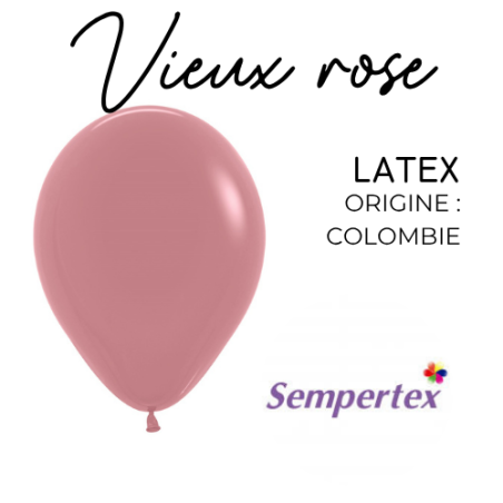 Ballons 18" – Vieux rose – Sachet de 25 – Sempertex