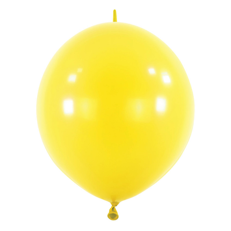 Ballons latex  à queue 6" - 15CM LINK - jaune Sunshine Yellow Anagram
