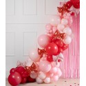 5 Mini Ballons Alu Noeuds Rouge - Party Deco