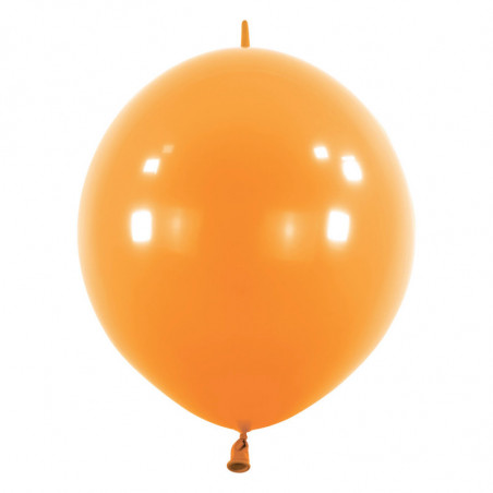 Ballons latex  à queue  12" - 30CM LINK - mandarine Tangerine