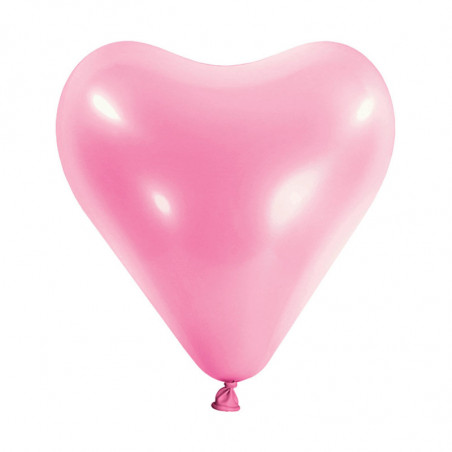 Ballons latex  8" - 20CM Coeur - rose Pink Heart Anagram
