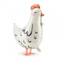 Grand Ballon Alu Poule Blanche – Décoration Pâques – Party Deco