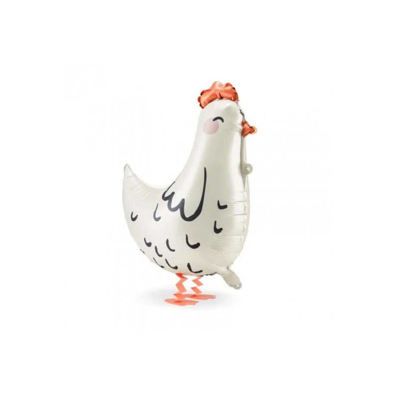 Grand Ballon Alu Poule Blanche – Décoration Pâques – Party Deco