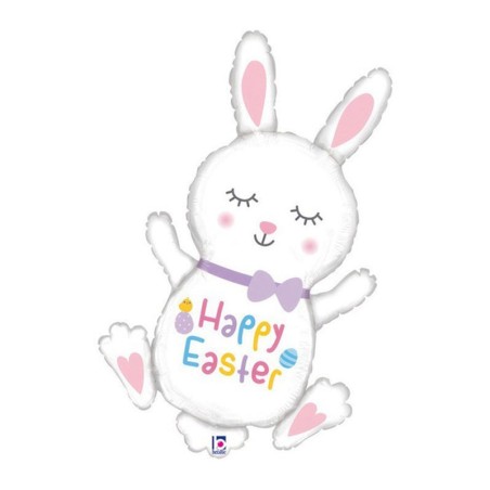 Grand Ballon Alu Lapin de Pâques XL « Happy Easter » – Grabo
