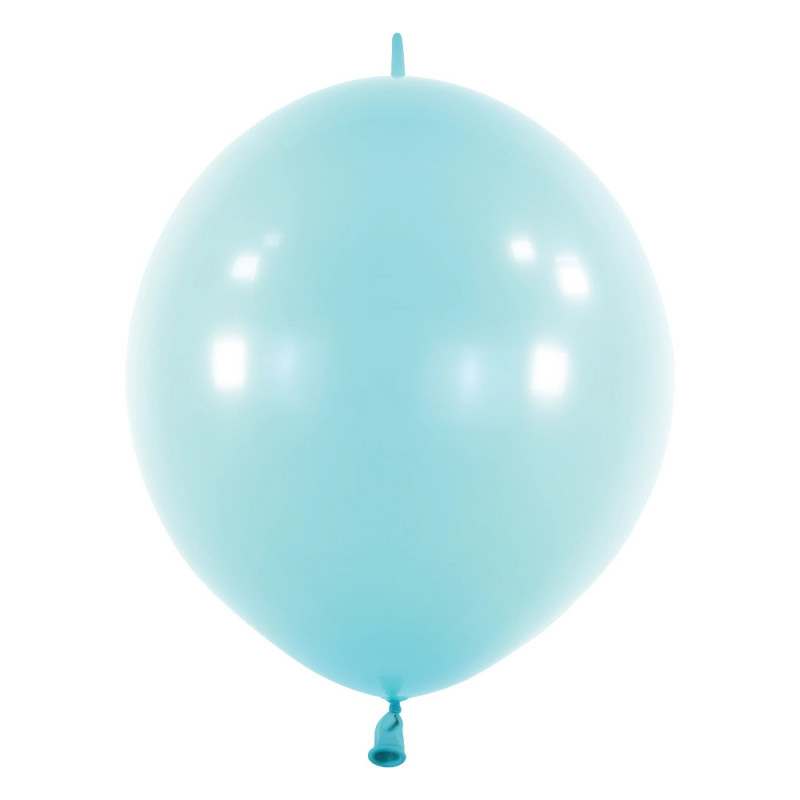 Ballons latex  à queue  12" - 30CM LINK - bleu clair Pastel Blue Anagram
