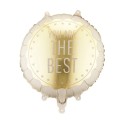 Ballon Aluminium Rond Beige Mat “You Are The Best” Doré 35 cm – Party Deco