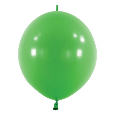 Ballons latex à queue  12" - 30CM LINK - vert Festive Green Anagram