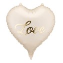 Ballons Coeur Beige Mat “Mr” et "Mrs" Monsieur Madame Doré Chromé 35 cm – Party Deco