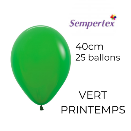 Ballons 18" – Vert Printemps – Sachet de 25 – Sempertex