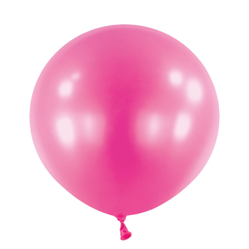 Ballons latex  24" ROND - 60CM  - Framboise nacré Metallic Hot Pink Anagram