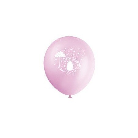 Ballons Latex Baby Shower Rose avec Éléphant 30 cm – Unique