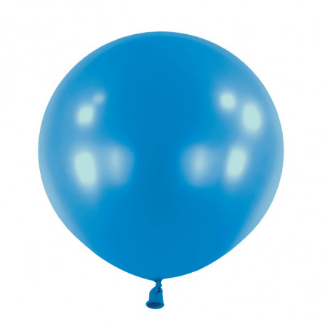 Ballons latex  24" ROND - 60CM - Bleu foncé nacré Metallic Bright Royal Blue Anagram