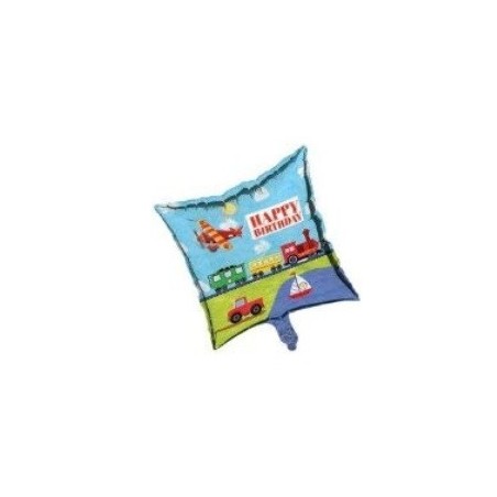 Ballon Mylar Carré Embarquement Immédiat Happy Birthday 45 cm – Creative Party